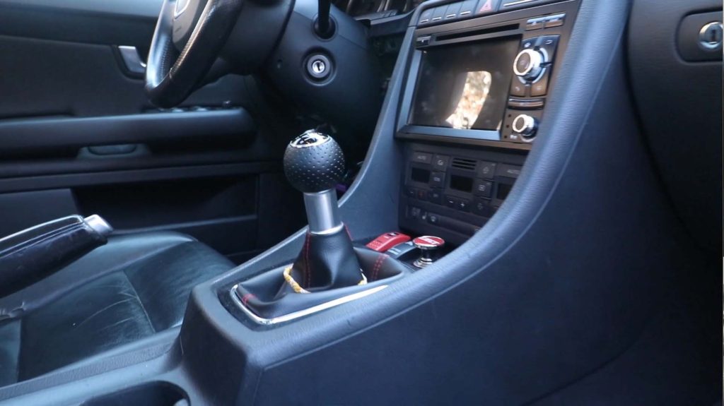 Audi A4 B7 interior showing Shift knob